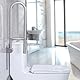 LORESJOY Behinderten WC Haltegriff, 60cm Wandstützgriff Klappbar, Behinderten WC Haltegriffe für Senioren, Edelstahl Stützgriff Toilette, Stützklappgriff WC, Tragfähigkeit von 300-350kg