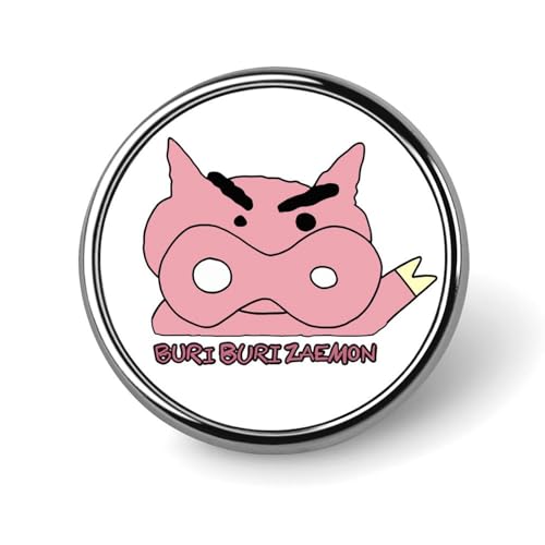 バッジ クレヨンしんちゃん ぶりぶりざえもん ピンバッジ 円形 徽章 おしゃれ Badge バッグ飾 ボタンブローチ ジャケット用 アクセサリー かばん掛け 取付簡単 工芸品 プレゼント 25mm