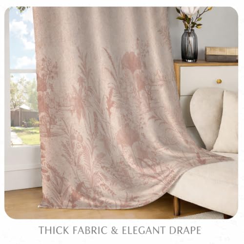 Image of STITCHNEST 'Whispering Gardens Series' Premium Heavy Polyester 100% Blackout Curtains 7 Feet Long Set of 1 | Door Curtain 7 Feet x 4 Feet | Perfect for Home Decor