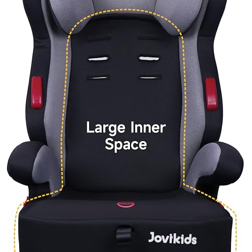 Jovikids Tammy 3in1 Highback Booster Car Seat (Group 1/2/3, 9M-12Y), Convertible to Booster Seat, Forward-Facing Seat w/Adjustable Headrest, 5-point Harness and 3-Point Seat Belt, Baby Travel Carseat