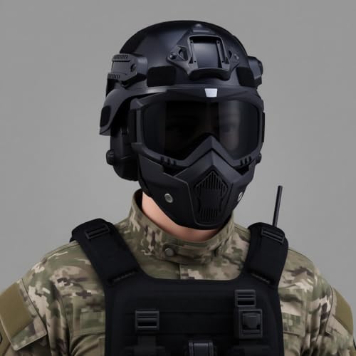 Image of Paintball Mask Anti Fog,Tactical Full Face Mask Ski Mask Goggles Detachable Adjustable,Motorcycle Riding Face Protection