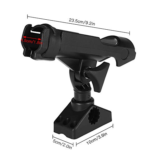 KKmoon Suporte ajustável para varas de barco de pesca Rack 360 graus giratório caiaque suporte para