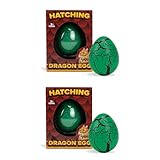 Class Collections Surprise Growing Dragon Hatch Egg Kids Novelty Toy - Pack of 2, Green