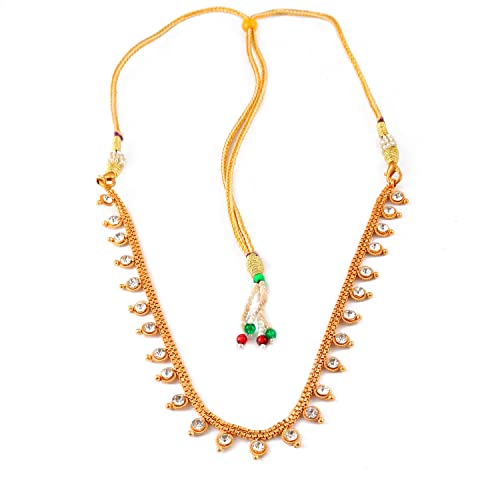 Jewar Necklace Indian Bollywood Set AD CZ Elegant Gold Plated Choker Fashion Handcrafted Traditional Royal Mughal Jewelry for Women & Girls2