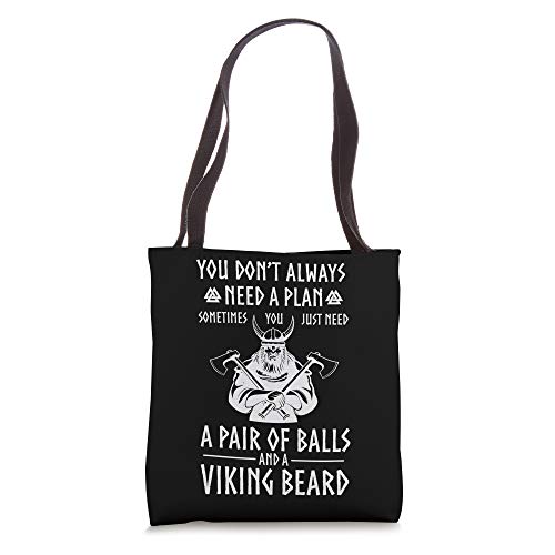Viking Beard Scandinavia Warrior Nordic Mythology Thor Gift Tote Bag