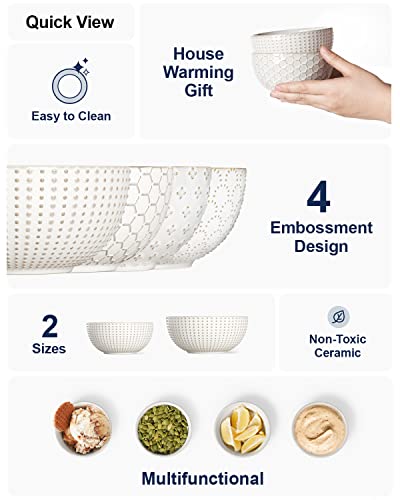 Le Tauci 4.5 Inch Small Bowls Set Of 4 + 7 Inch Cereal Bowls Set Of 4 +10 Inch Dinner Plate Set Of 4 #TOP6