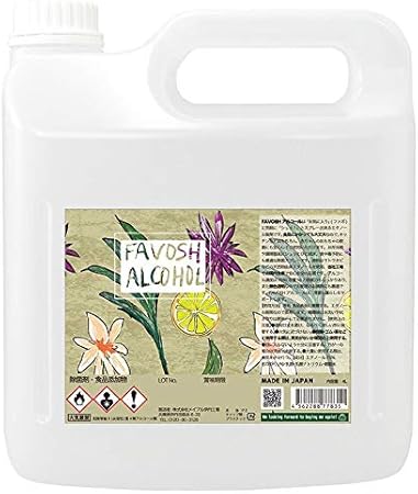 Amazon Favosh ファボッシュ 詰替え用 4l アルコール除菌 エタノール除菌剤 75 高濃度エタノール剤 大容量 日本製 メイプル 食品添加物 天然物由来 サトウキビ ファボッシュfavosh 除菌剤