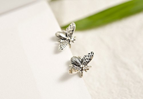 SLUYNZ 925 Sterling Silver Bee Earrings Studs for Women Teen Girls Cute Bumble Bee Earrings (A-Silver)2