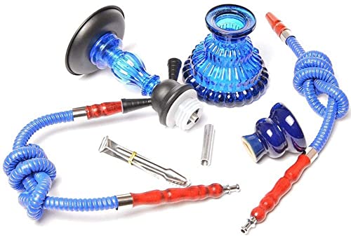 XJHYJS Acrylhaare Shisha Set Mit 2 Schläuchen, Tabakschlauch Kit Wasserleitung Rauchen (kein Nicotine) Shisha Zubehör… – Bild 3