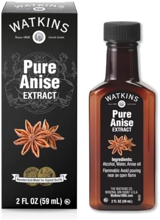Watkins Pure Anise Extract, Non-GMO, Kosher, 2 oz. Bottle, 1-Pack