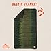 Kelty | Bestie Blanket Winter Moss Treeline - Lightweight, Cozy Large 1P Blanket - Twin