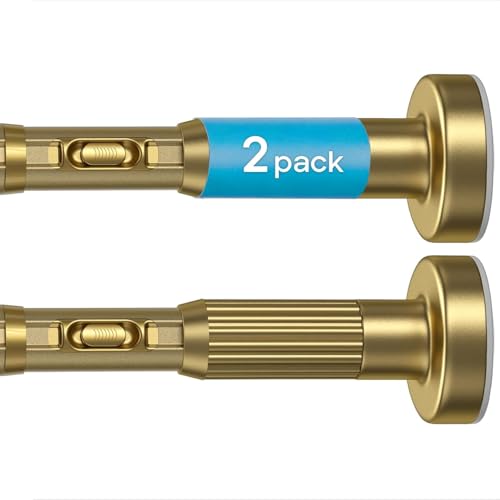 Image of AIZESI 41-144 Inch Heavy Duty Tension Curtain Rod - No Drilling, Adjustable, Rust-Resistant for Outdoor, Living Room, Window, Bathroom (Gold, 41 inch to 144 inch|2PACK)