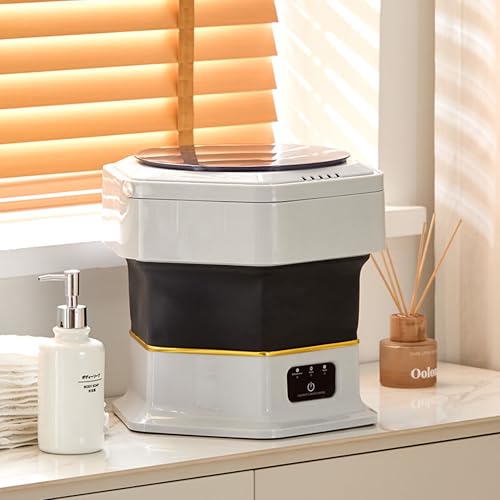 Image of Mini Washing Machine for Clothes | Portable Automatic Washer with USB Power | Compact Laundry Machine for Travel, Baby Clothes, Underwear & Small Loads | Foldable & Lightweight Design