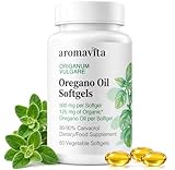 Aceite de Orégano Puro con 86-90% de Carvacrol - Potente Suplemento Digestivo y Antioxidante Natural a Base de Plantas, Vegano, con 108mg de Carvacrol por Perla - 60 Cápsulas Blandas