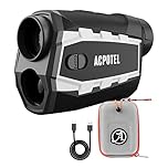 Acpotel Golf Range Finder, Range Finder Golf with Slope, Range Finder, Disc Golf,Fast Flag-Lock with Vibration, 6X Magnification,1s Speed Measurement,7° Filed,1000mAh Rechargeable Battery(Ft)