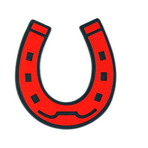 Richter Rotes Hufeisen Kunststoff Relief 3D ca. 7 x 6 cm