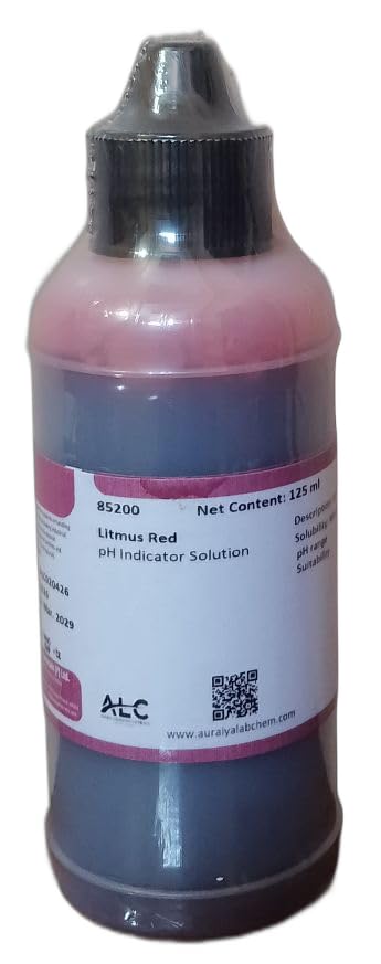 ALC Litmus Red pH Indicator Solution, 125 ml, 85200 | pH Range 5.0–8.0, Red to Blue Colour, Water Miscible, Laboratory Use, ISO 9001:2015 Certified-image-15