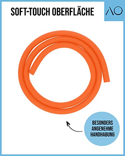AO® Shisha Schlauch - Silikonschlauch Matt In Orange - 150 cm Länge - Passend Für Alle Shisha Adapter & Shisha… – Bild 3