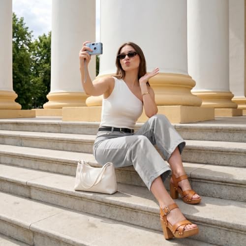 Image of Dunes Women's Sayer Faux Wood Sandal +Comfort Foam & LiteSole Technology