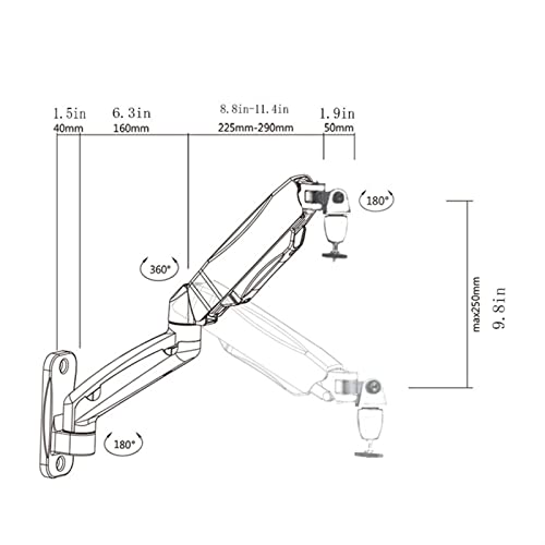 Support de projecteur robuste avec bras télescopique réglable en hauteur - 2
