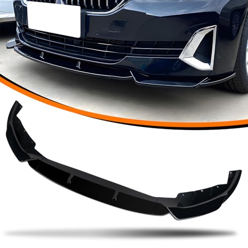 Car Front Bumper Lip Compatible with BMW 5 Series G30 G31 2021-2023,520i 525i 530i Front Splitter Spoiler Lip,Glossy Black