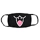 Mis.Moon 4 Pack Mundmaske, Schwarze Masken mit Cartoon Mustern Mundschutz, Staubdichte Mode Mit Niedlicher Muster-Baumwollmaske