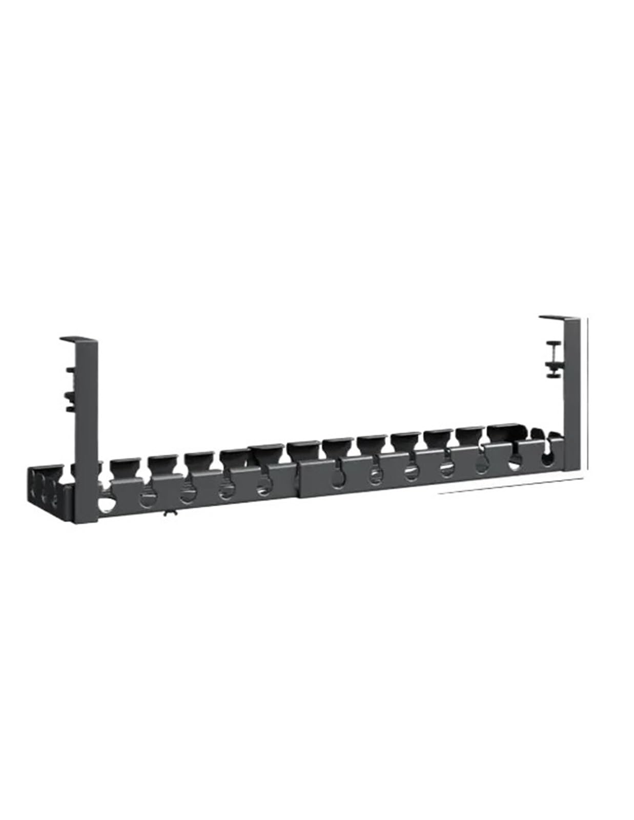 Under Desk Cable Tray Under Table Metal Cable Management Tray No Punching Desk Wire Organizer 43-70cm