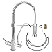 Haofy Spring Küchenarmaturen, Küchenarmaturen mit Ausziehbarem Spray Universal Dual Purpose Wasserhahn Filter Wasser Kupfer Waschbecken Wasserhahn G1/2 Gewinde