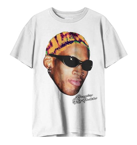 Philcos Dennis Rodman Multicolor Hair White T-Shirt