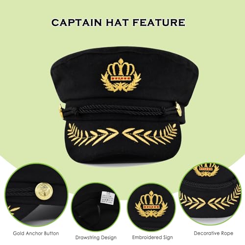 Gorra clásica con corona bordada estilo náutico miniatura 3