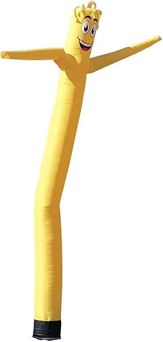 Marioneta inflable de 20 pies de alto para hombre de tubo inflable de color amarillo dorado para exteriores (solo accesorio para títeres) Feather