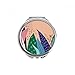 Aloe s Art Pattern Hand Compact Mirror Round Portable Pocket Glass