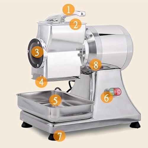 Rallador Eléctrico Comercial para Queso 550W con Bandeja Acero miniatura 6