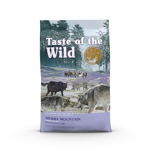 Taste of the Wild Sierra Mountain Grain-Free Canine Recipe with Roasted Lamb Dry Dog Food for All Life Stages, Made with High Protein from Real Lamb and Guaranteed Nutrients and Probiotics 28lb