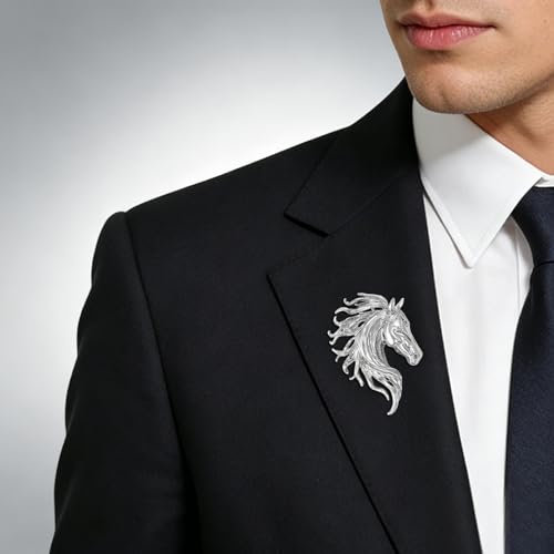 Image of Animal Brooch for Men Vintage Metal Wildlife Lapel Pin Suit Jacket Badge Fashion Accessories for Men