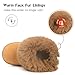 KVbabby Girls Winter Boots Toddler Snow Boots Kids Warm Shoes Fur Lined Fashion Ankle booties Non-Slip Brown B 11 M US Little Kid=CN 30
