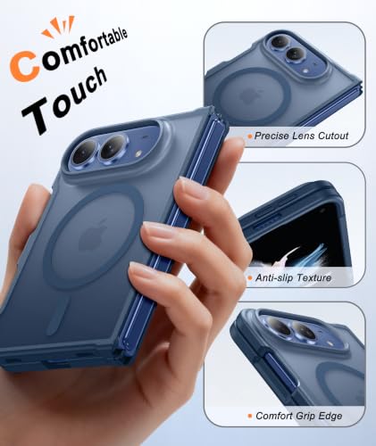 Image of FNTCASE for Phone 2026 Ultra Case /Phone Fold Phone Case Blue Translucent