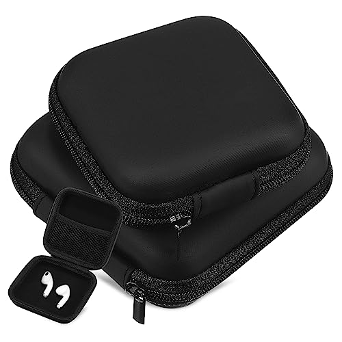 SHINEOFI 2Pcs Small Electronic Pouch with Mesh Pocket Bag for Earbuds Cables Power Bank Scratch Resistant Storage Organizer for Travel Work Material Easy Zipper