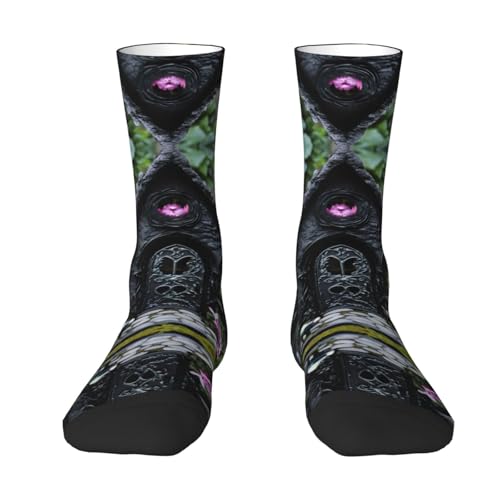 Tnnutp Gothic Fairy Garden02 - Calcetines vintage de moda, calcetines suaves y acogedores, calcetines para botas de regalo para mujeres y hombres, calcetines para correr, 2 negro-2, talla única