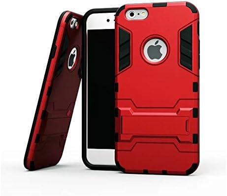 iPhone 6S Plus Case, Motimo [HEAVY DUTY] Protect Phone Case for Apple iPhone 6 Plus, [Shockproof Kickstand] [Armor Shock Absorbing] Case for iPhone 6s Plus 5.5 Inch (Red Case)