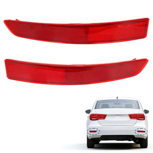 Image of 2 Rear Bumper Reflector Left & Right Side Set 5C6945105B Fit for VW Jetta 2015-2018 Replace # VW1184104 5C6945106B VW1185104