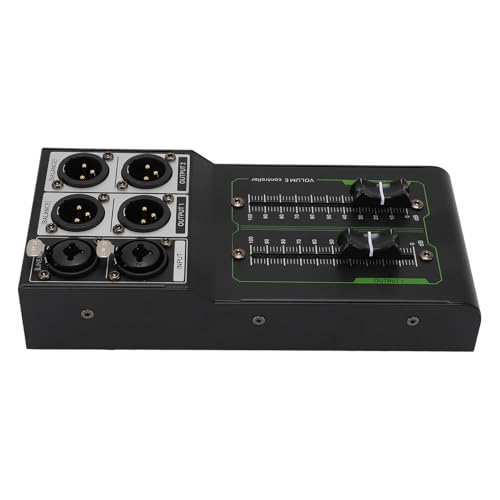 Controlador de Volumen Estéreo Pasivo, Control de Audio HiFi Profesional con Fader de 70 mm y Construcción Metálica Plug and Play para Estudio y Audio Doméstico miniatura 2