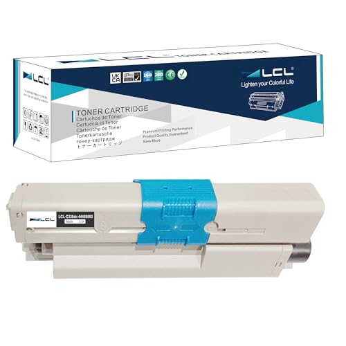 LCL Compatible Cartucho de tóner 44469803 for Oki C310dn C330dn C510dn C511dn C530dn C531dn MC361 MC361dn MC362dn MC561 MC561dn MC562dn (Negro) Reemplazo para Oki C310dn C330dn C331 C510dn C511 C511dn
