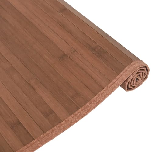 Tapis rectangulaire en bambou marron 80x400 cm idéal pour habiller un long couloir - 6