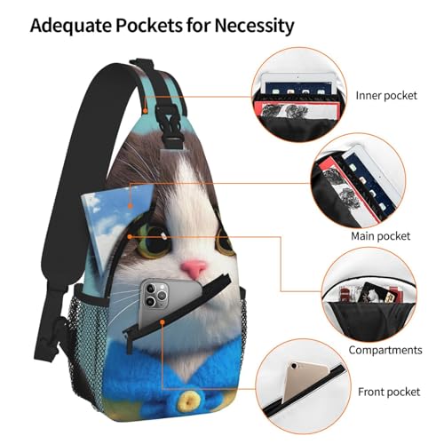 Mochila Sling para Mujer y Hombre, Bolsa Cruzada Urbana miniatura 5