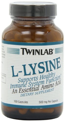 Twinlab L-Lysine 500mg, 100 Capsules (Pack of 4)