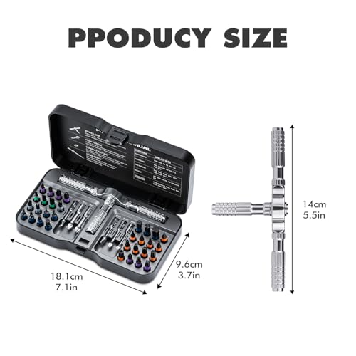 Ratschen Schraubendreher Set, 40 in 1 Magnetisch Schraubendreher Set, S2-Stahlbits, DIY-Kombinations-Biegsame Welle… – Ansicht 2