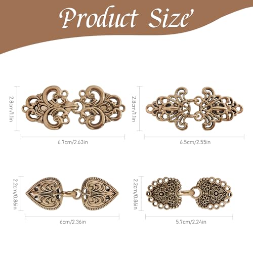 Image of CLINTT Exquisite Retro Sweater Twirl Clips, Cape Cloak Fasteners for Dresses, Stylish Cardigan Clips