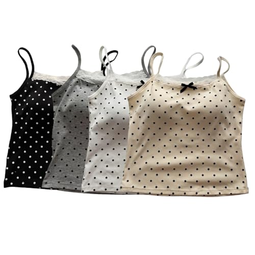 Girls' Undershirt - Soft and Breathable Cotton Cami Tank Top - Camisole Tops for Girls - Girls Tank Top Cotton, White Apricot Grey Black3