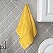 T-fal Textiles 10943 Solid Color Parquet Design 100-Percent Cotton Kitchen Dish Towel, Lemon, Single